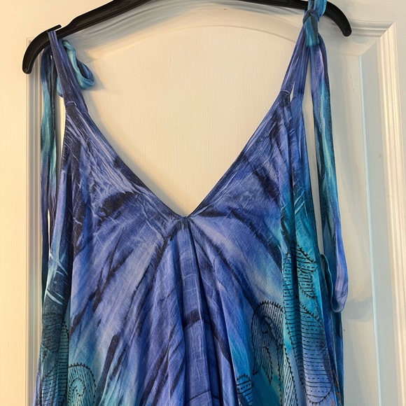 Sacred Threads jump suit 100% rayon, boho hippie beach vibe. One size - Picture 5 of 11